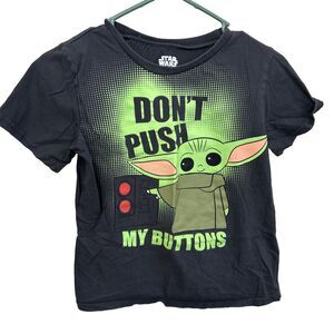 🔥🔥🔥Star Wars Size 10–12 Youth Boy's Baby Yoda Grogu T-Shirt VGC